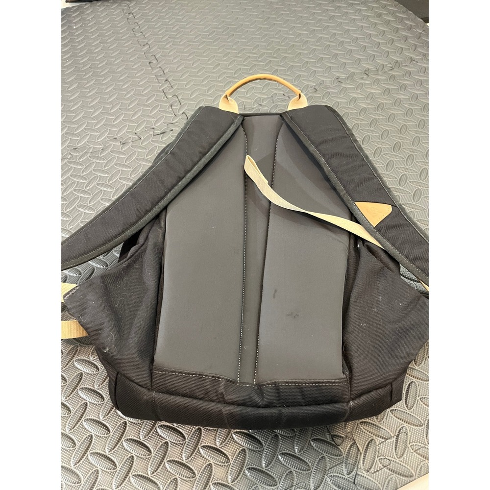Bellroy Classic Backpack Unisex OS Black Canvas Leather Trim Laptop Pocket - Picture 3 of 12